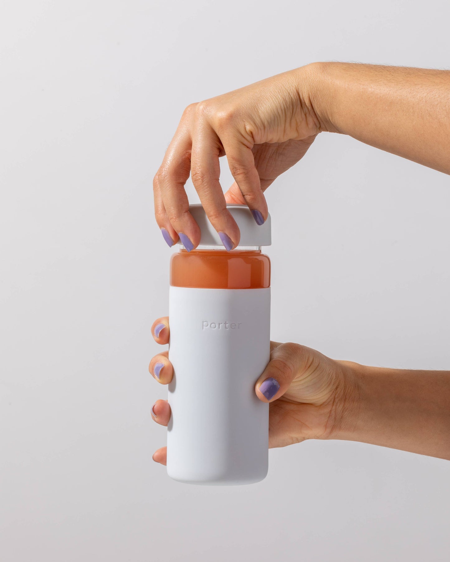 Porter Wide Mouth Reusable Glass Water Bottle: Blush