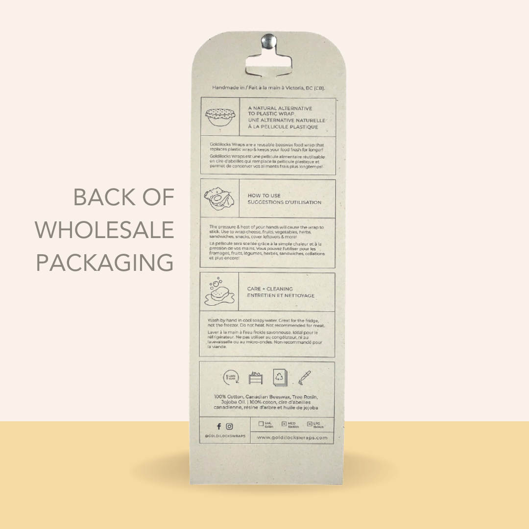 Reusable Beeswax Food Wraps: Mushrooms Single Medium: Minimal Band