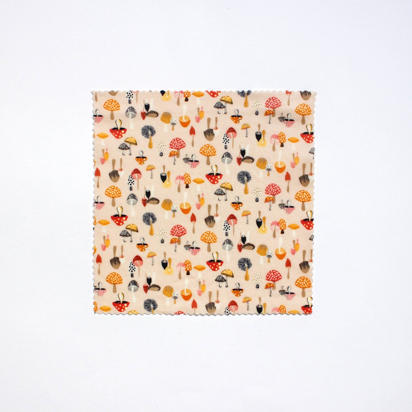 Reusable Beeswax Food Wraps: Mushrooms Single Medium: Minimal Band