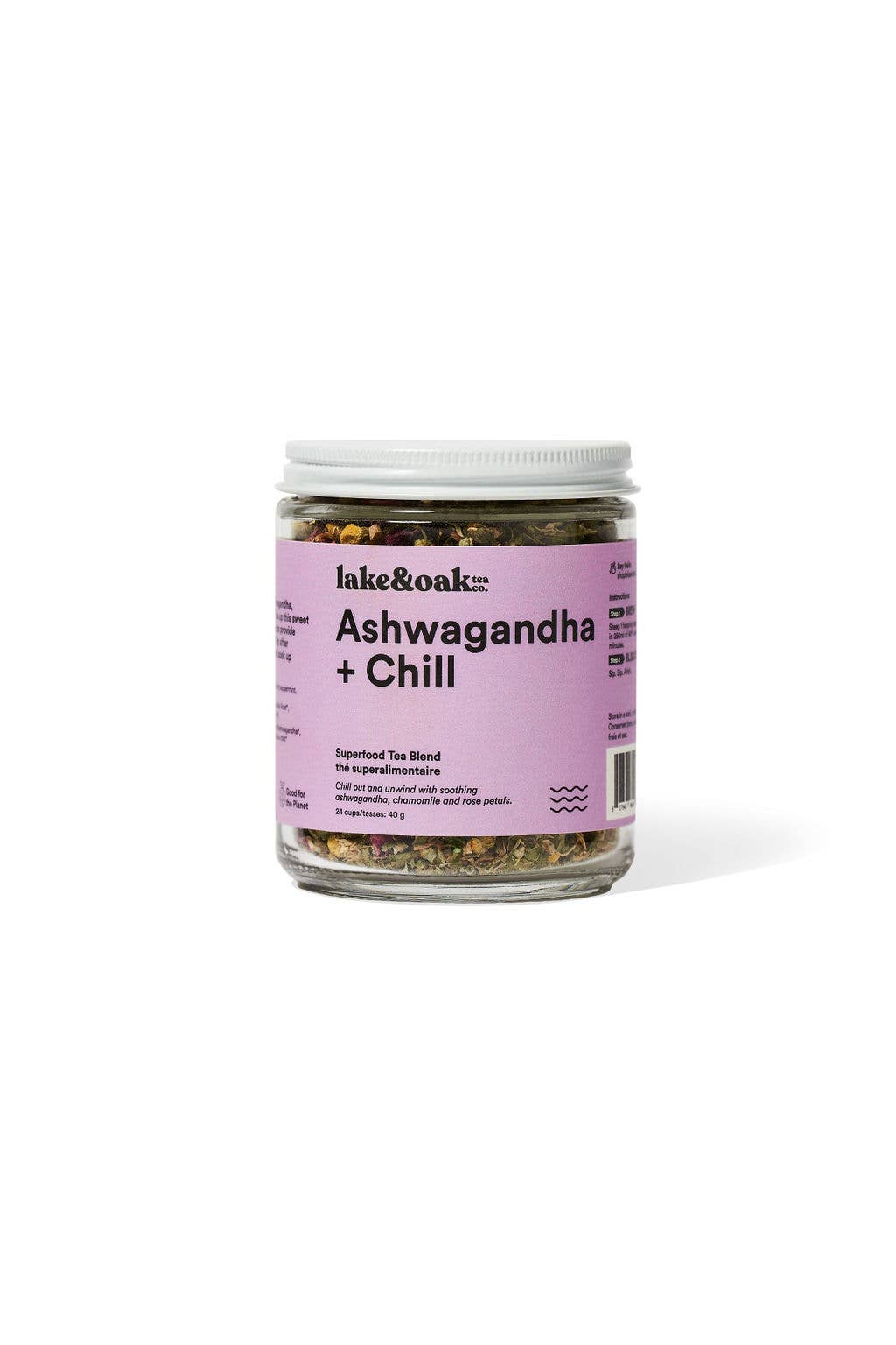 Ashwagandha + Chill - Superfood Tea Blend: Plant-Based Pyramid Tea Bags - Retail Pouch