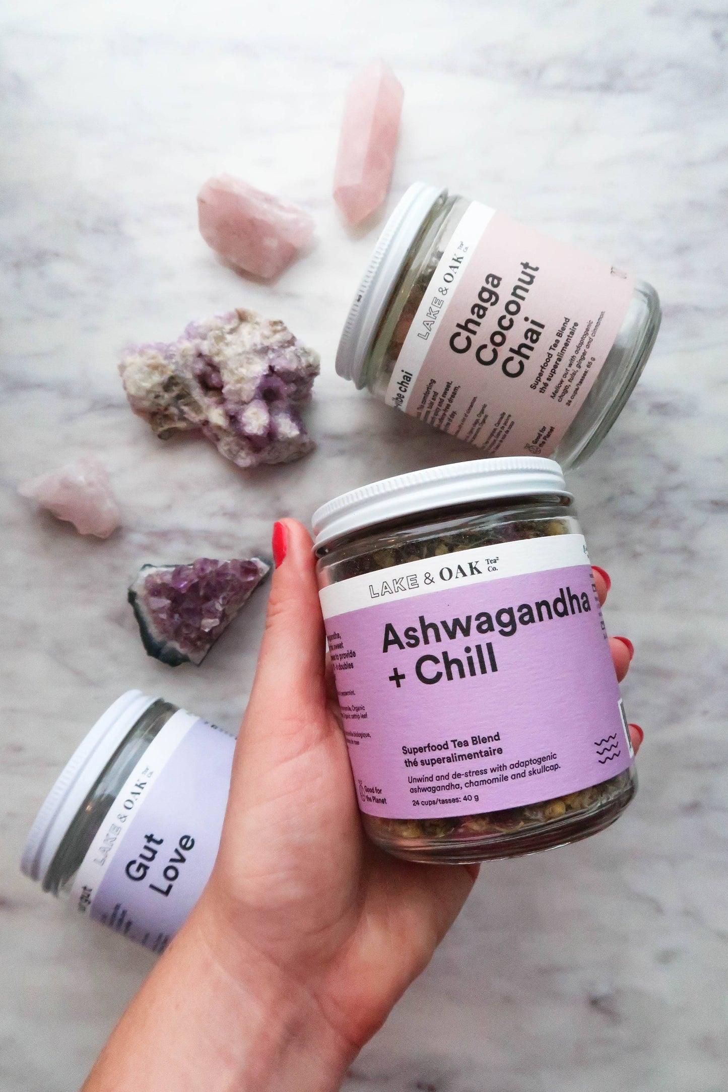 Ashwagandha + Chill - Superfood Tea Blend: Plant-Based Pyramid Tea Bags - Retail Pouch