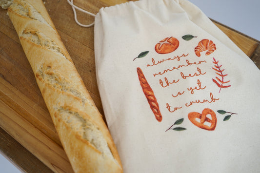 Lined Bread Bag - The Best is Yet to Crumb