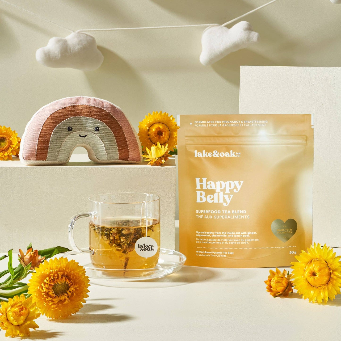 Happy Belly - Mama To Be Tea Collection: Plant-Based Pyramid Tea Bags - Retail Pouch